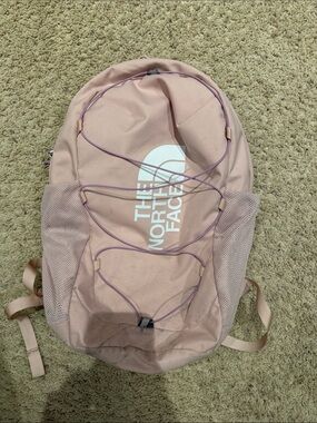 The North Face Light Pink Backpack with Front Bungee